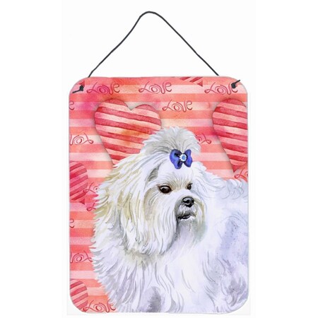 Carolines Treasures Maltese Love Wall or Door Hanging Prints BB9738DS1216